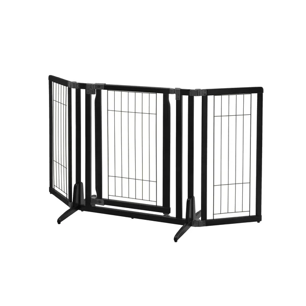 Richell Premium Plus Freestanding Pet Gate (Black)