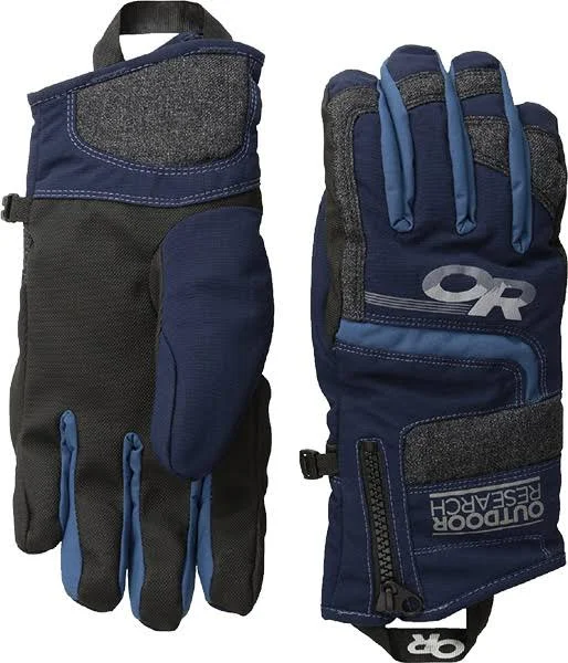 (Large - Night/Charcoal/Dusk) - Outdoor Research Men's Riot Gloves