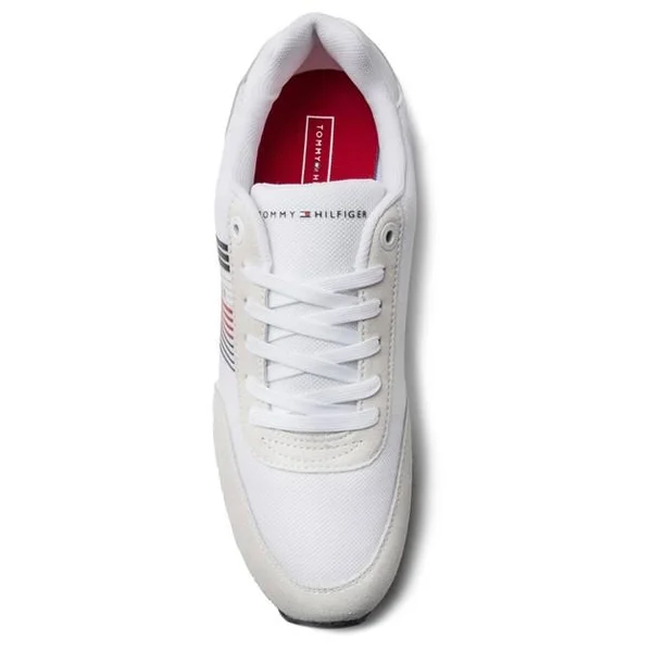 Tommy Hilfiger Corporate Material Mix White Running Style Sneakers
