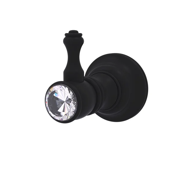 Allied Brass Carolina Crystal Collection Robe Hook - Matte Black