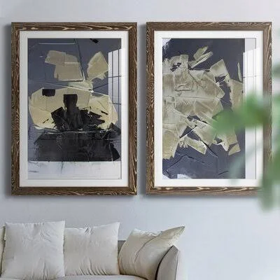 Gold Divided IIIPremium Framed Print - Ready to Hang Ivy Bronx Format: Walnut Framed Paper, Matte Color: White, Size: 43.5x22 H