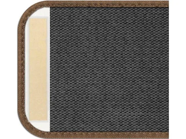 Set of 12 Adhesive Carpet Stair Treads - Toffee Brown - 8 in. x 30 in.
