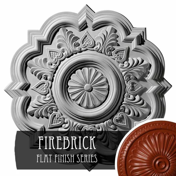 20 1/4x22OD x 1 1/2x22P Deria Ceiling Medallion (Firebrick)