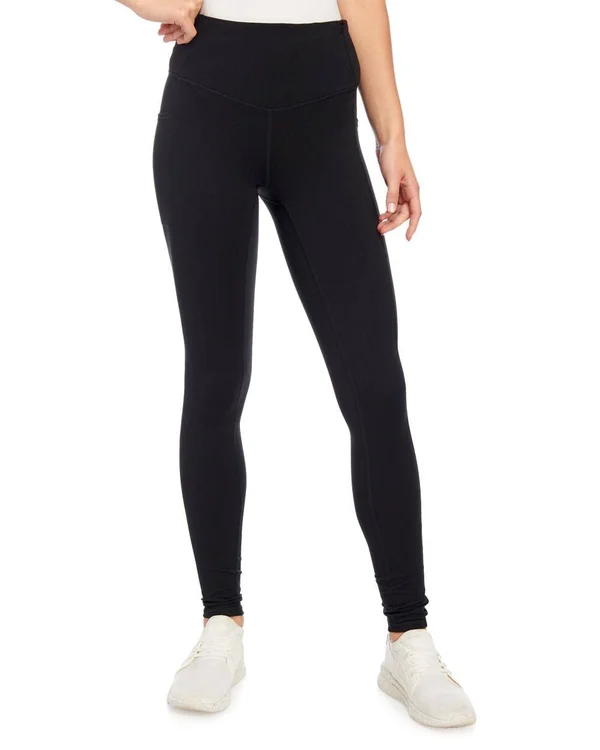 Gaiam Womens Om Solid High Rise Leggings - Black - Large