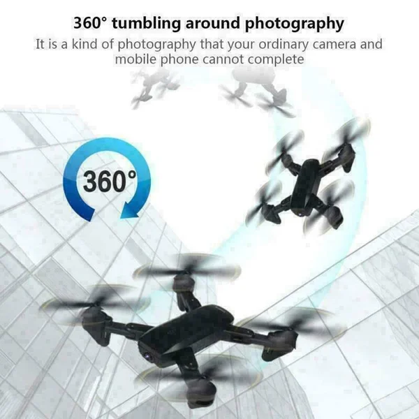 Cooligg Quadcopter Drone with HD Camera Selfie 2MP 720p WiFi FPV Foldable RC