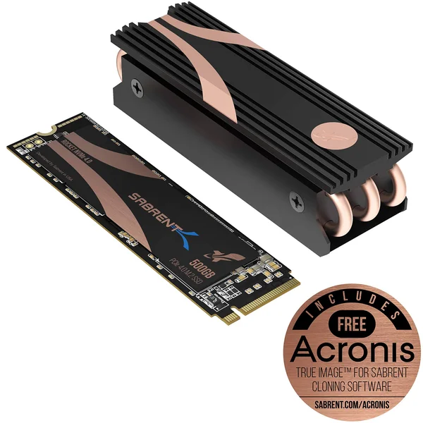 Sabrent 500GB Rocket NVMe PCIe 4.0 M.2 2280 Internal SSD Maximum Performance Solid State Drive with Heatsink (SB-ROCKET-NVMe4-HT