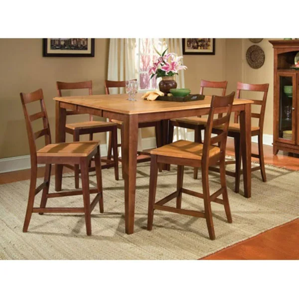 A-America Bristol Point 54x22 Square Gathering Height Table in Warm Grey