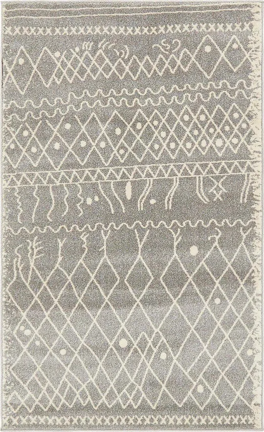 Unique Loom Tribal Fez Rug, Gray (3& 3 x 5& 3)