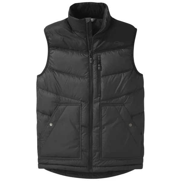 Outdoor Research Men's Transcendent Down Vest Storm, Black S