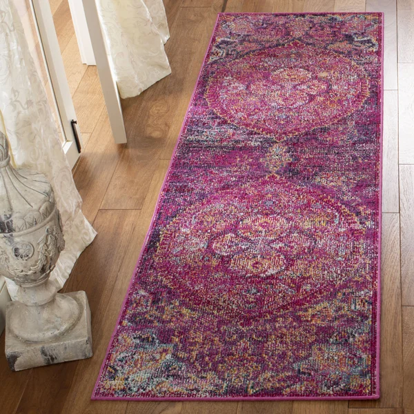 Safavieh Crystal CRS512S 2&2x22 x 9&0x22 Runner Fuchsia - Purple Area Rug