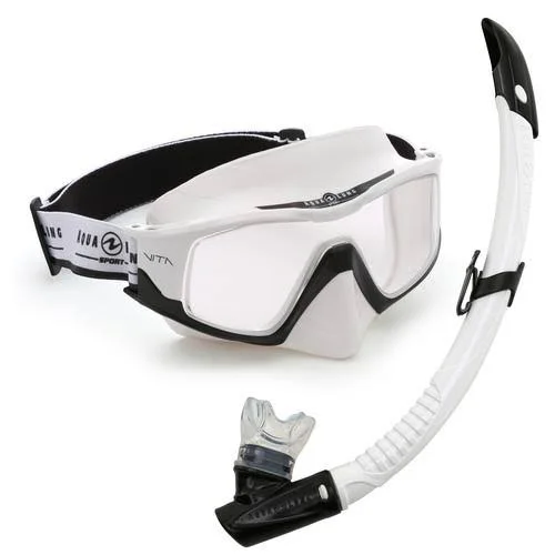 Aqua Lung Sport Snorkel Combo - White & Black - Each