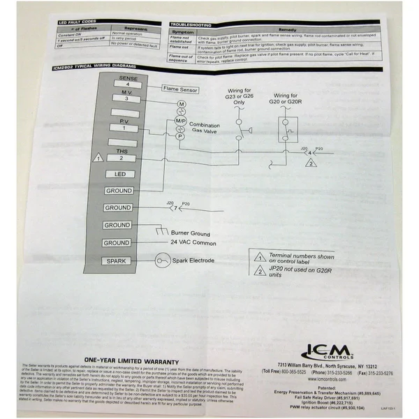 Icm Controls ICM2902 IPI GAS Ignition Control