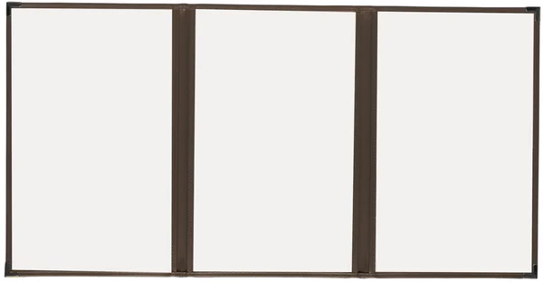 (Pkg of 10) Triple Pocket Cafe Menu COVER, 8絰11, Mahogany