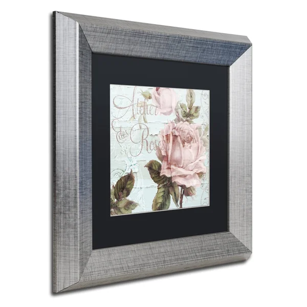 Trademark Fine Art &Atelier De Roses& by Color Bakery Framed Graphic Art - Size: 11x22 H x 11x22 W x 0.5x22 D - Mat Color: Black