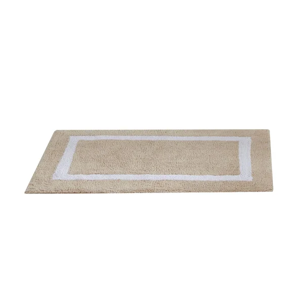 Better Trends Hotel Collection 17x22 x 24x22 Bath Rug - Sand/White