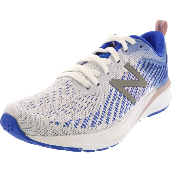 New Balance Women's W870WB5 Running Shoe White/Cobalt/Pink 6 D