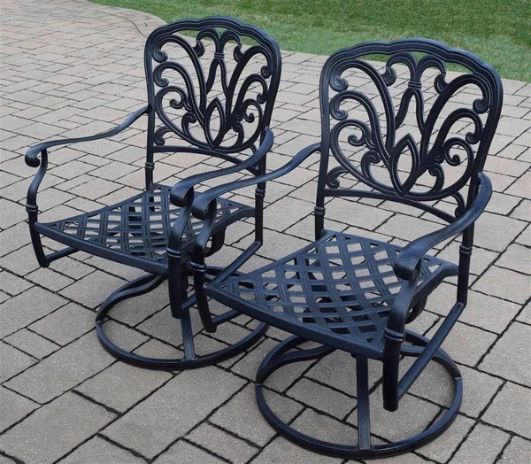 Oakland Living Hampton Swivel Rockers with Cushions - Set of 2