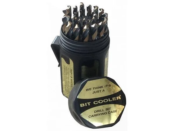 Drill America 29 Piece Heavy Duty High Speed Steel Drill Bit Set with Black and Gold Finish in Round Case (1/16x22 - 1/2x22 x 64