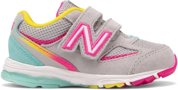 New Balance Kids& Hook and Loop 888v2 - Grey/White (Size 11.5 X-Wide)