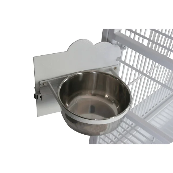 Au0026E Cage 9003223 White Dome Top Bird with 3/4x22 Bar Spacing - 32x22 x 23x22