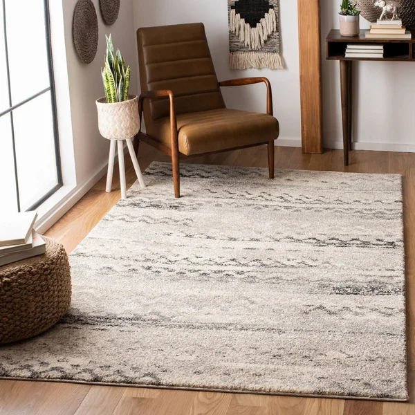 Safavieh Retro Cream & Grey 5& x 8& Rug