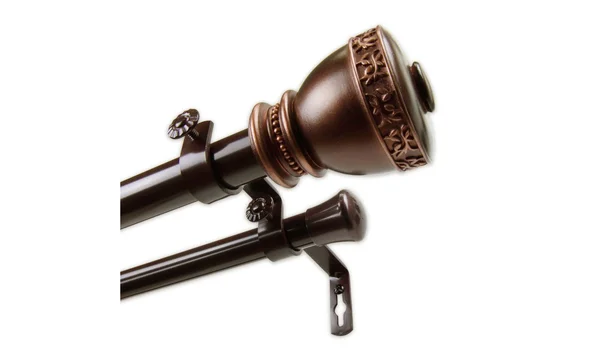 Hermosa Home Dylan 1 inch Double Curtain Rod 66-120 inch - Bronze