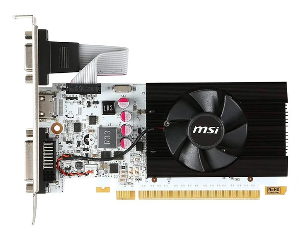 MSI GeForce GT 730 K-2GD5LP/OC Low Profile Graphics Card - 2 GB GDDR5 - 64-bit - 1006 MHz, 141.0 x 69.0 x 29.0 mm