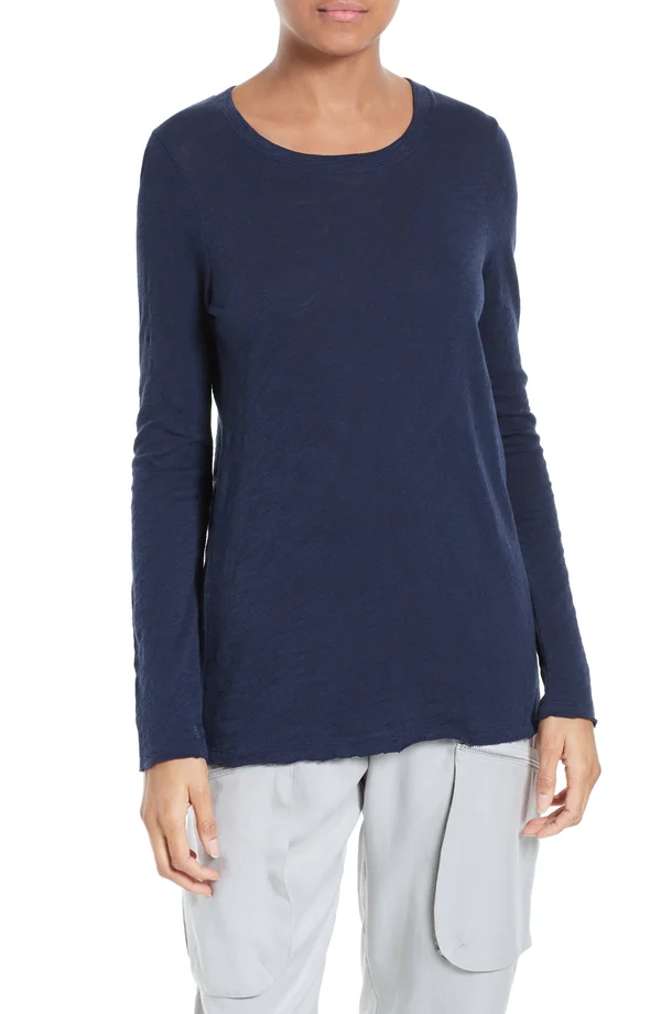 ATM Anthony Thomas Melillo Destroyed Long-Sleeve Tee Midnight