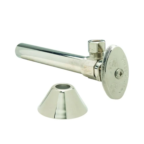 Brass Craft 1/2x22 x 3/8 in Knurled Handle Angle Supply Stop Valve