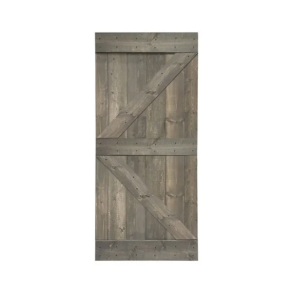 CALHOME K Series Stained Solid Pine Wood Interior Sliding Barn Door (Atlantic - 30 x 84)