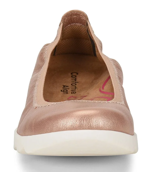 Womens Comfortiva Grace Flats Rose Gold