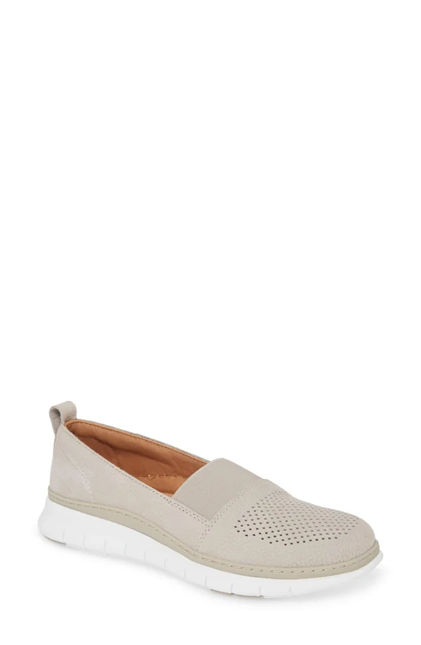 Women's Vionic Roxan Perforated Slip-On 9 M - Light Grey