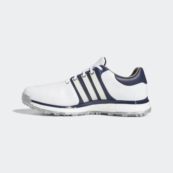 Adidas Men's Tour360 XT Spikeless Golf Shoes Size 9 - White/Collegiate Navy/Gold Metallic