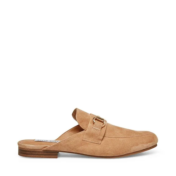 Steve Madden Kandi Mule Women's Shoes Camel Suede : 6 M