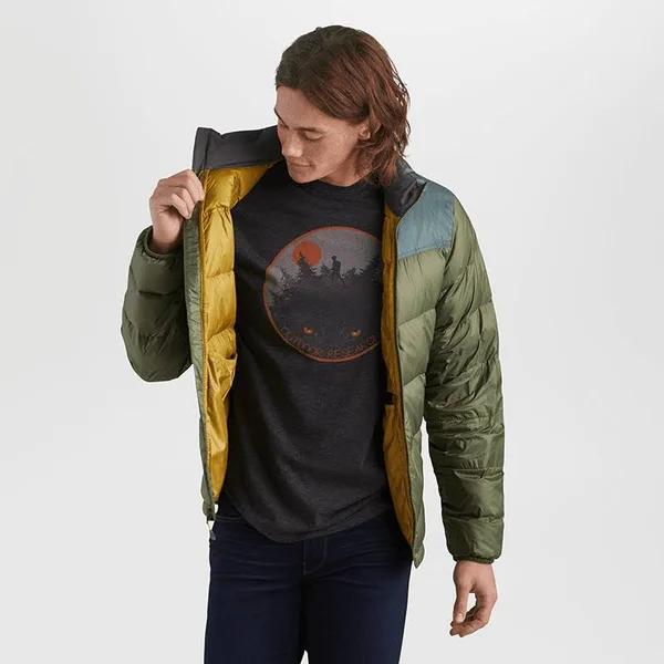 Outdoor Research Men's Transcendent Down Hoody - Medium - Storm