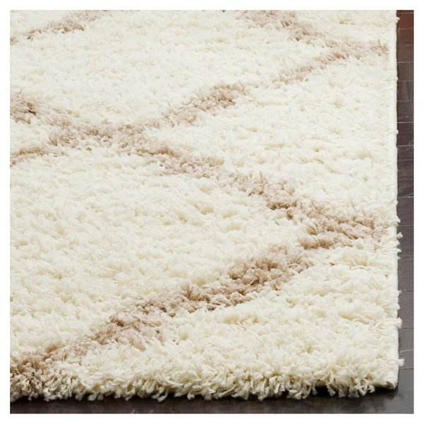 Safavieh Dallas Shag Ivory & Beige Area Rug; 6& x 9&
