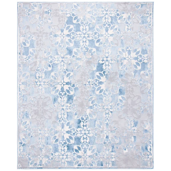 Safavieh Lagoon Rug Collection LGN508F - Grey, Blue - 4&-5x22 x 6&-5x22