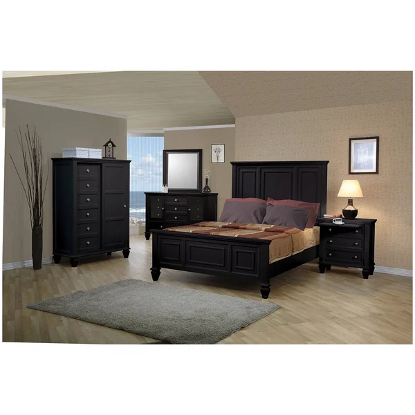 Coaster Sandy Beach Black Queen Bed