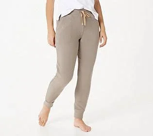 Koolaburra by Ugg Sueded Jersey Back Jogger Pants - Size Small, Portabello