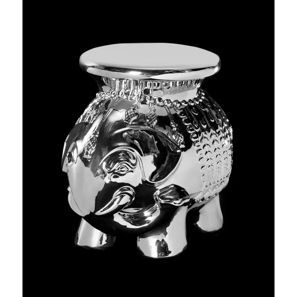 Safavieh Ceramic Elephant Garden Stool-Silver