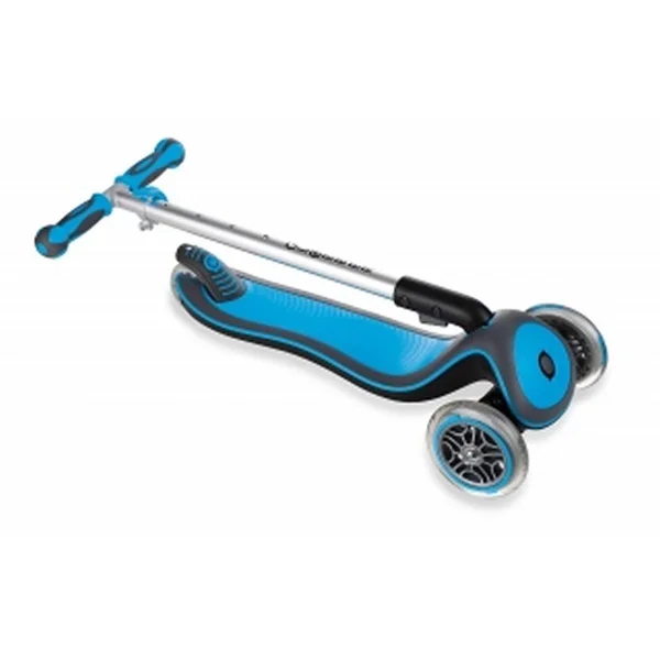 Globber 444-401 Elite Deluxe Scooter with Lights Sky Blue