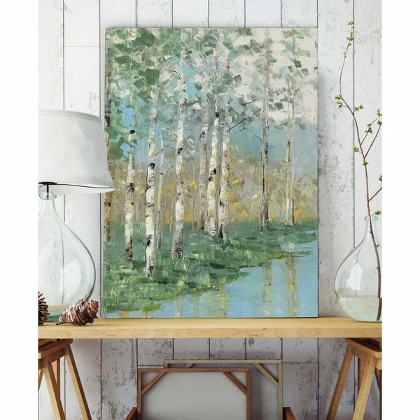 Birch Reflections I - Premium Gallery Wrapped Canvas - 24x32
