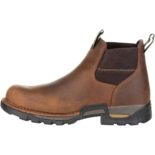 Men's Georgia Boot Gb00315 Eagle One Waterproof Chelsea Work Boot - Size: 9.5, Brown
