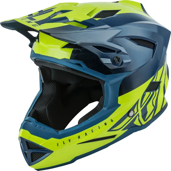 Fly Racing Default Helmet - Teal/hi-vis Yellow - Xs