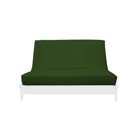 Premium Cotton/Polyester Futon Cover by Prestige Furnishings - Solid Collection - Solid Hunter Green - Twin Size (39 inch x 75 i