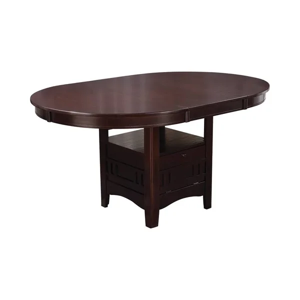 Bowery Hill Extendable Wood Counter Height Dining Table in Chocolate