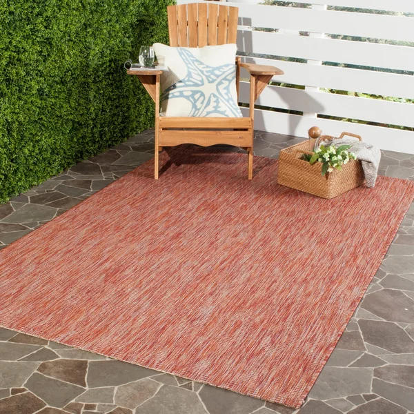 Safavieh Courtyard Red 5&3x22 x 7&7x22 Area Rug - Red