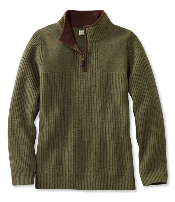 Women's Waterfowl Sweater Green Large - L.L.Bean
