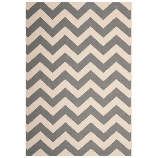 Safavieh Courtyard Rug - 5&-3x22 x 5&-3x22 Square - Grey, Beige