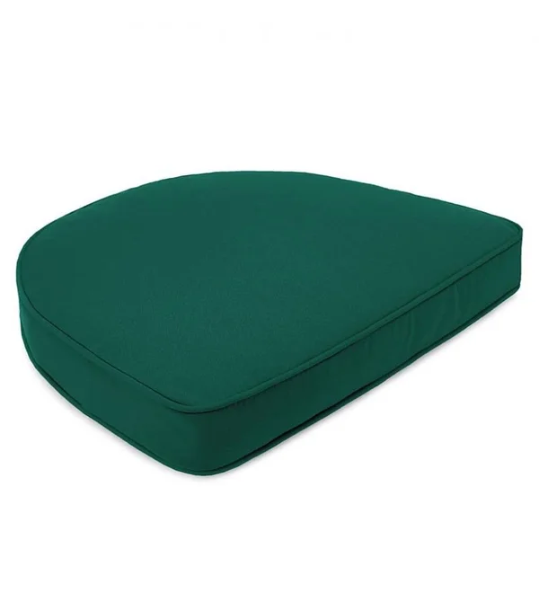 Sunbrella Deluxe Chair Cushion with Rounded BACK - in Forest Green